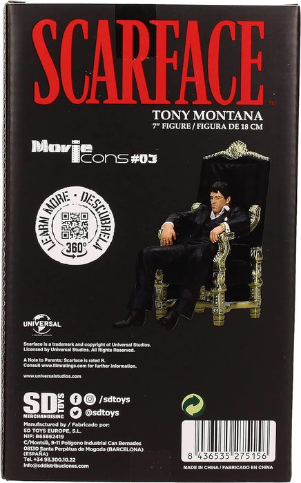SD Toys Scarface Tony Montana Sitting Up Figure 18 cm