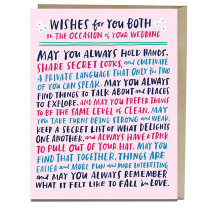 6-Pack Em & Friends Wishes For Wedding Card