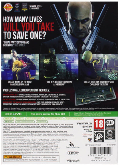 Hitman Absolution -Pegi- Uk Professional Edition