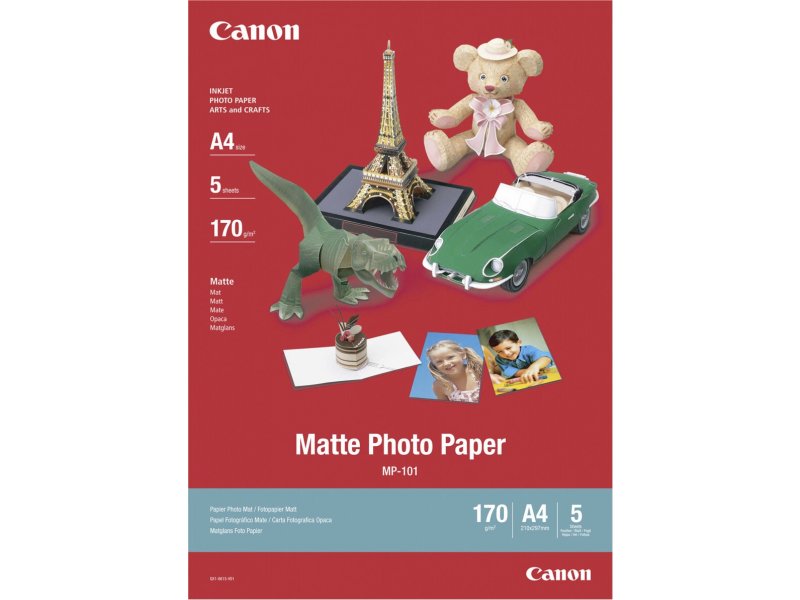 Canon MP-101 - Matt Photo Paper - A4 (210 x 297 mm) - 170 g/m2-5 she