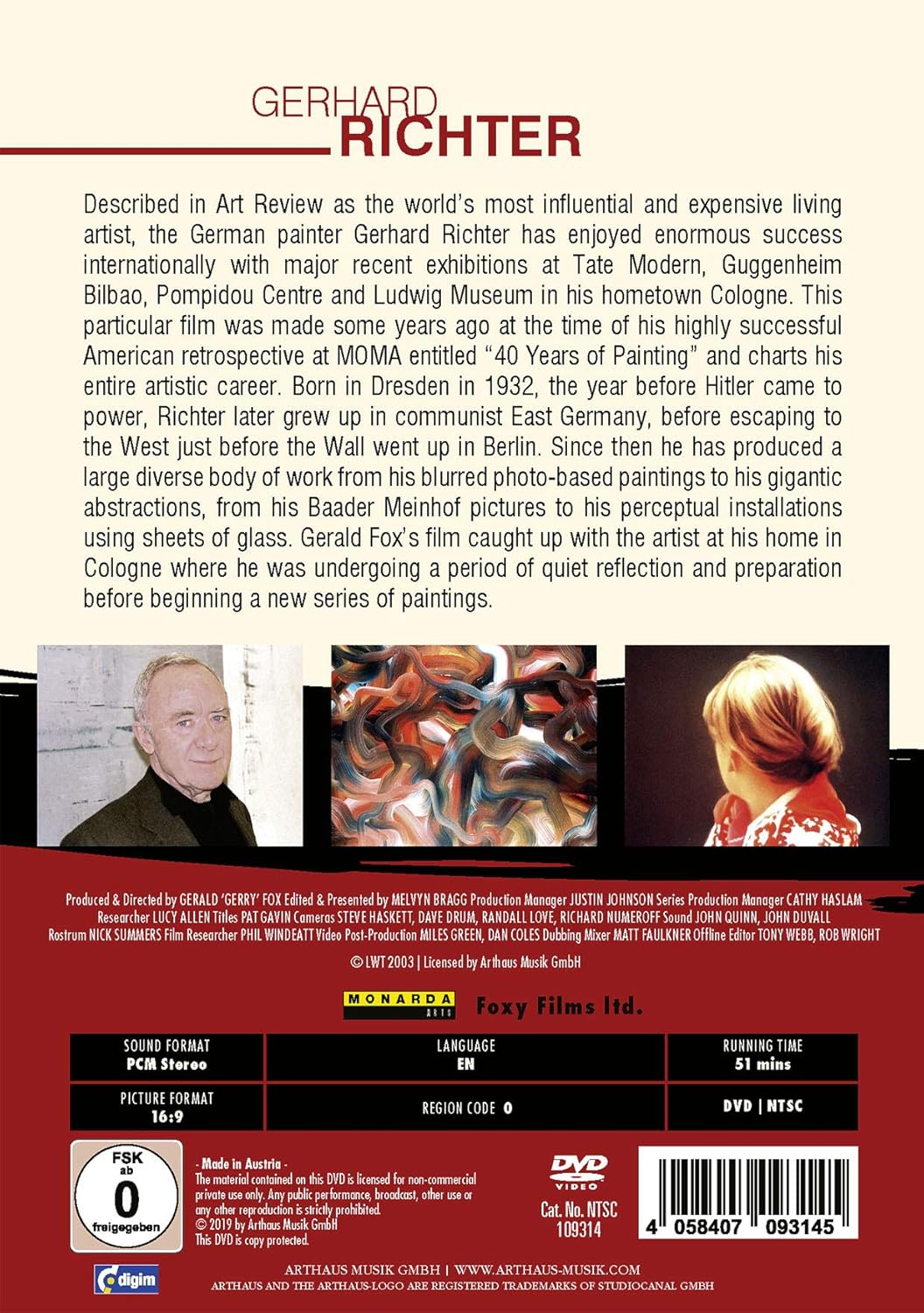 Gerald Fox - Gehard Richter: Art Documentary (region 0)