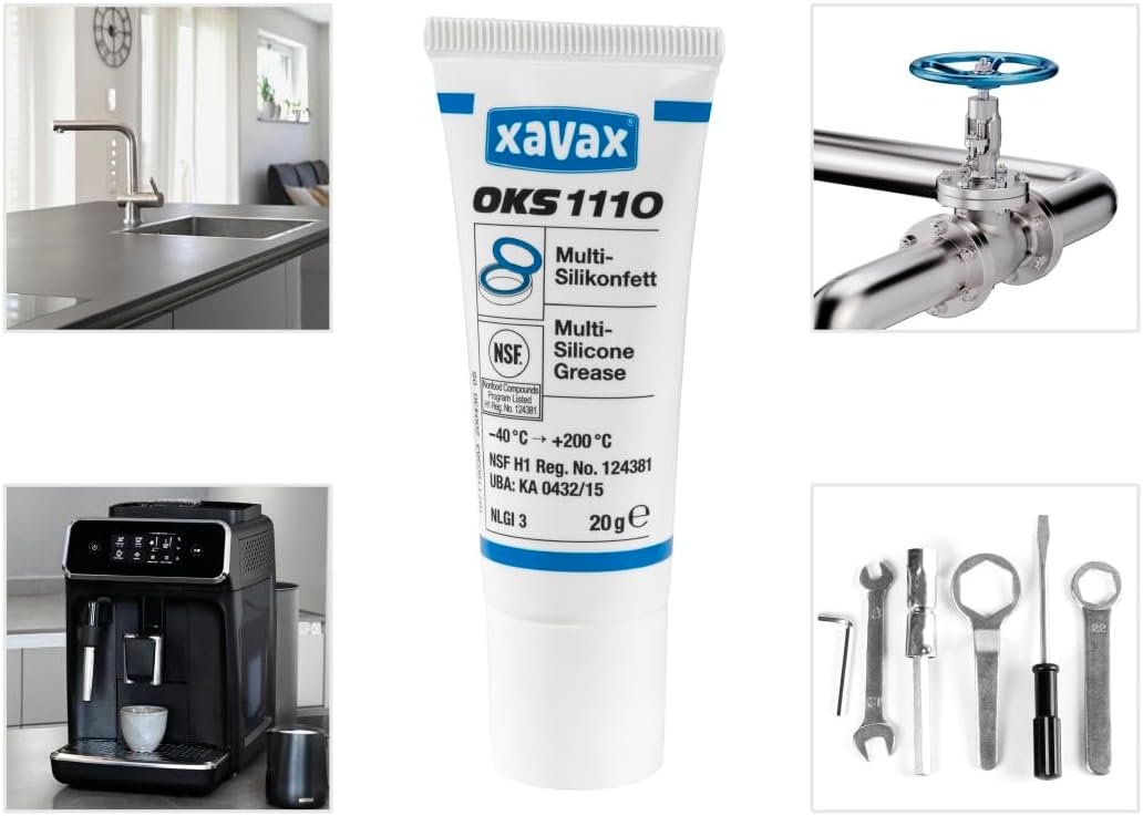 Xavax OKS Multi Silicone Grease For the Care and Maintenance of Coffee Machines Food-Safe - Transparent, 20 g
