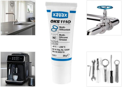 Xavax OKS Multi Silicone Grease For the Care and Maintenance of Coffee Machines Food-Safe - Transparent, 20 g