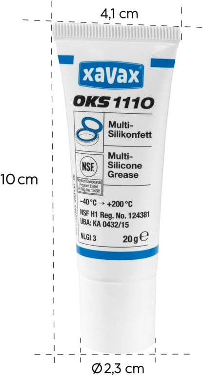 Xavax OKS Multi Silicone Grease For the Care and Maintenance of Coffee Machines Food-Safe - Transparent, 20 g