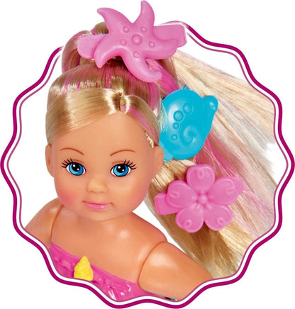 Simba 105733318 Evi Love Swimming Mermaid/Evi the Mermaid/Can Swim/with Fish Figure/Dressing Doll / 12 cm for Children from 3 Years