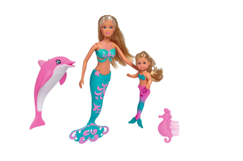 STEFFI LOVE Simba 105733336 105733336 Mermaid and Evi 12 cm Doll Steffi Model and Evi Doll