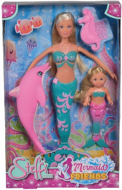 STEFFI LOVE Simba 105733336 105733336 Mermaid and Evi 12 cm Doll Steffi Model and Evi Doll