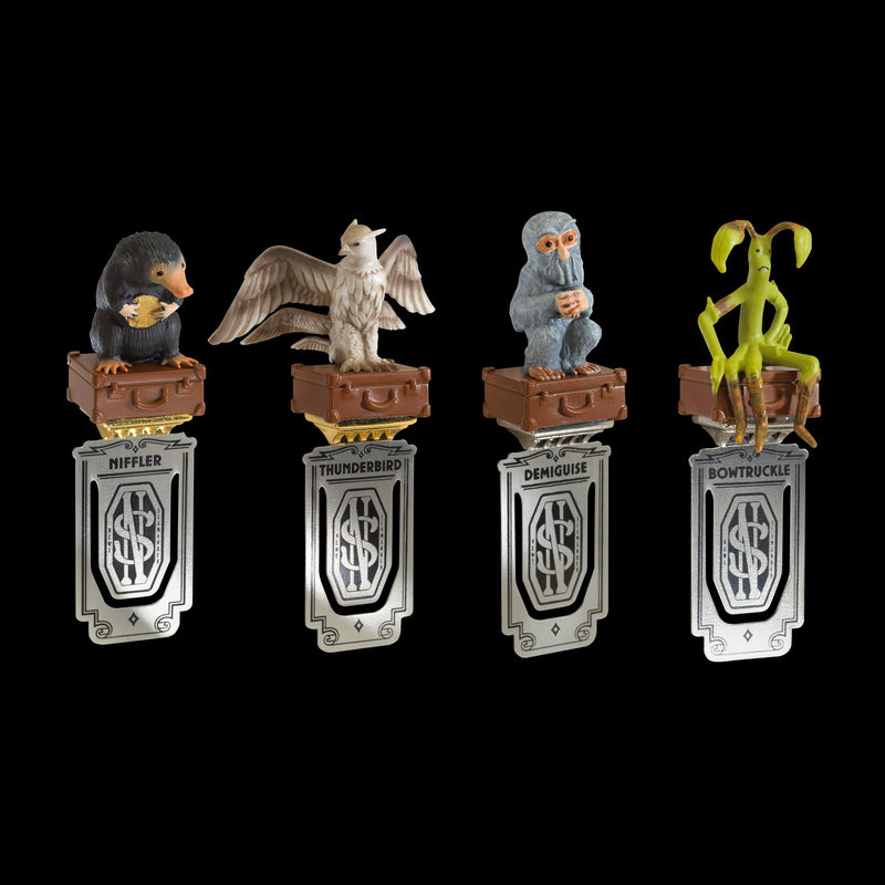 The Noble Collection Fantastic Beasts Bookmark Set - 3in (8cm) Set Of 4 Detailed Bookmarks - Officially Licensed Harry Potter Film Set Movie Stationery Gifts