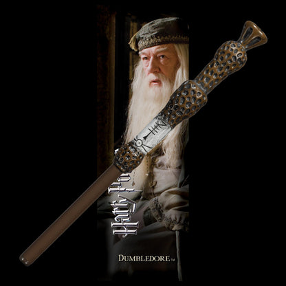 The Noble Collection Harry Potter Albus Dumbledore Wand Pen and Bookmark - 9in (23cm) Stationery Pack - Officially Licensed Film Set Movie Props Wand Gifts