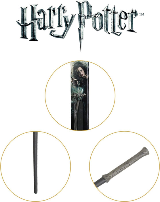 The Noble Collection - Bellatrix Lestrange Wand In A Standard Windowed Box - 15in (37cm) Wizarding World Wand - Harry Potter Film Set Movie Props Wands