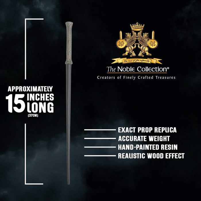 The Noble Collection - Bellatrix Lestrange Wand In A Standard Windowed Box - 15in (37cm) Wizarding World Wand - Harry Potter Film Set Movie Props Wands