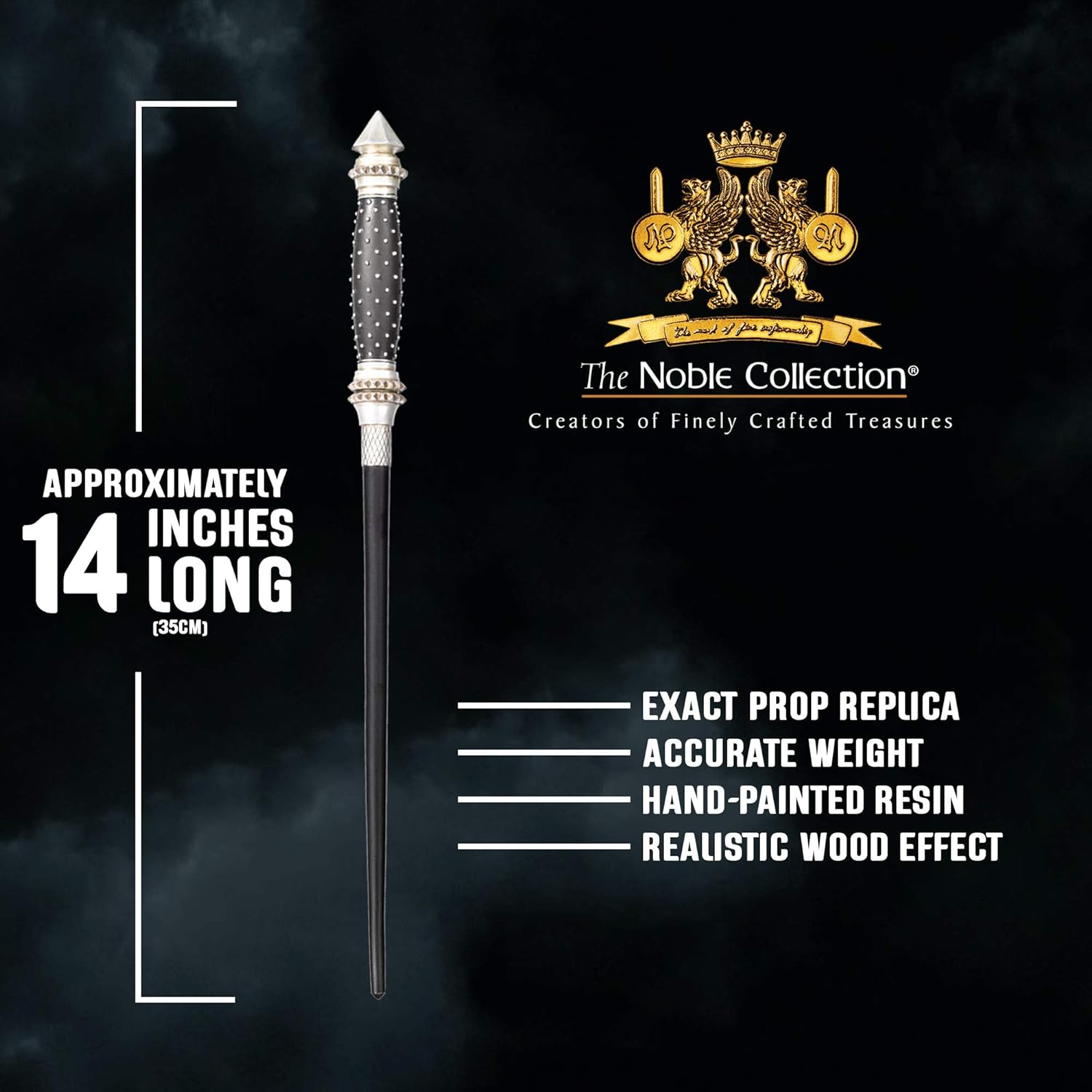 The Noble Collection - Narcissa Malfoy Wand In A Standard Windowed Box - 14in (35cm) Wizarding World Wand - Harry Potter Film Set Movie Props Wands