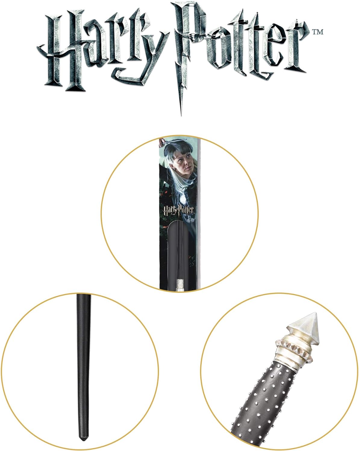 The Noble Collection - Narcissa Malfoy Wand In A Standard Windowed Box - 14in (35cm) Wizarding World Wand - Harry Potter Film Set Movie Props Wands