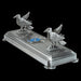 The Noble Collection Harry Potter Ravenclaw Wand Stand - 8in (20cm) Silver-Coloured Individual Wand Stand - Harry Potter Film Set Movie Props Wands - Gifts for Family, Friends & Harry Potter Fans