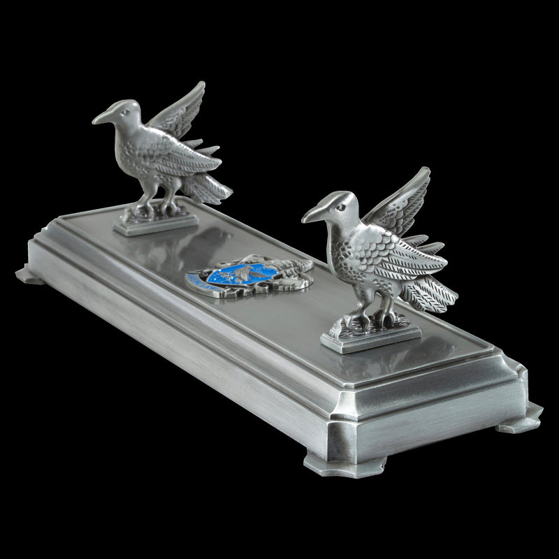 The Noble Collection Harry Potter Ravenclaw Wand Stand - 8in (20cm) Silver-Coloured Individual Wand Stand - Harry Potter Film Set Movie Props Wands - Gifts for Family, Friends & Harry Potter Fans