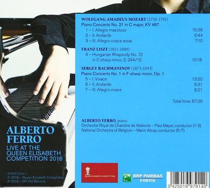 Alberto Ferro - Live At The Q. Elisabeth Comp. 2016