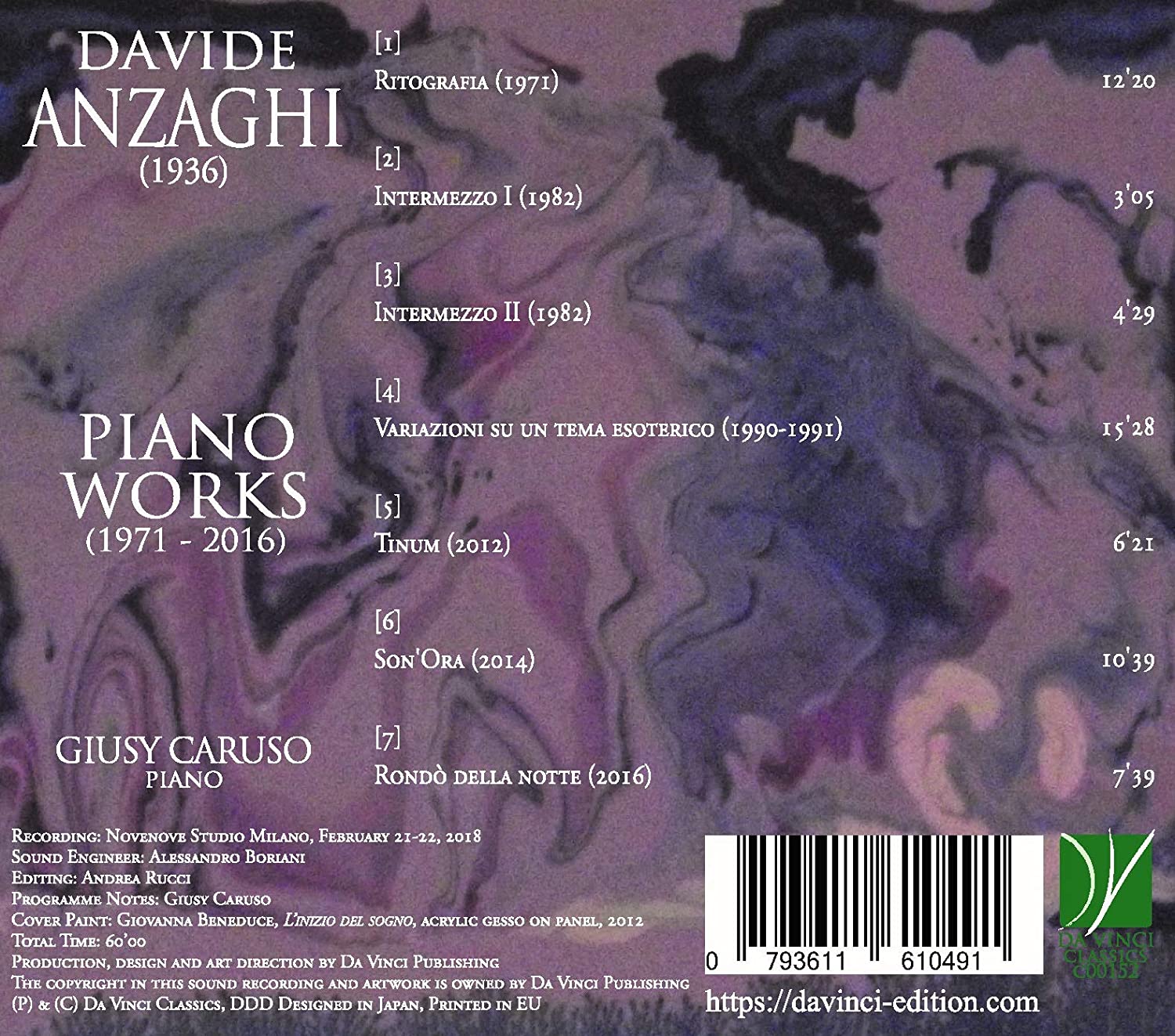 Anzaghi: Piano Works (1971-2016