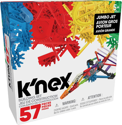 K'Nex 17022 Imagine Set Jumbo Jet Construction- 57 Pieces-Ages 5-10 Construction Toy, Multicolor