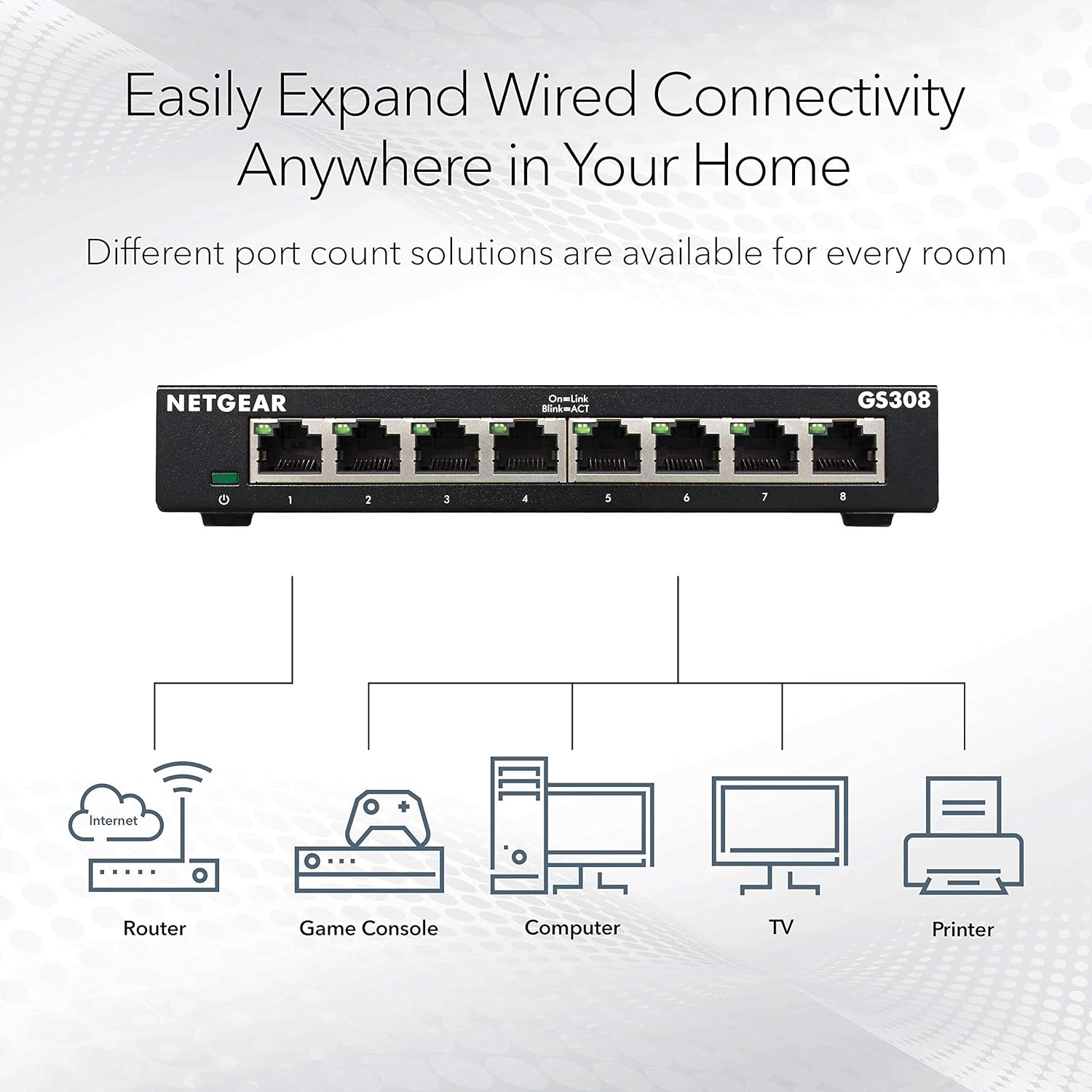 Netgear 8PT GIGE SW 300 - Switch de red, series no administrado (versiòn UK)