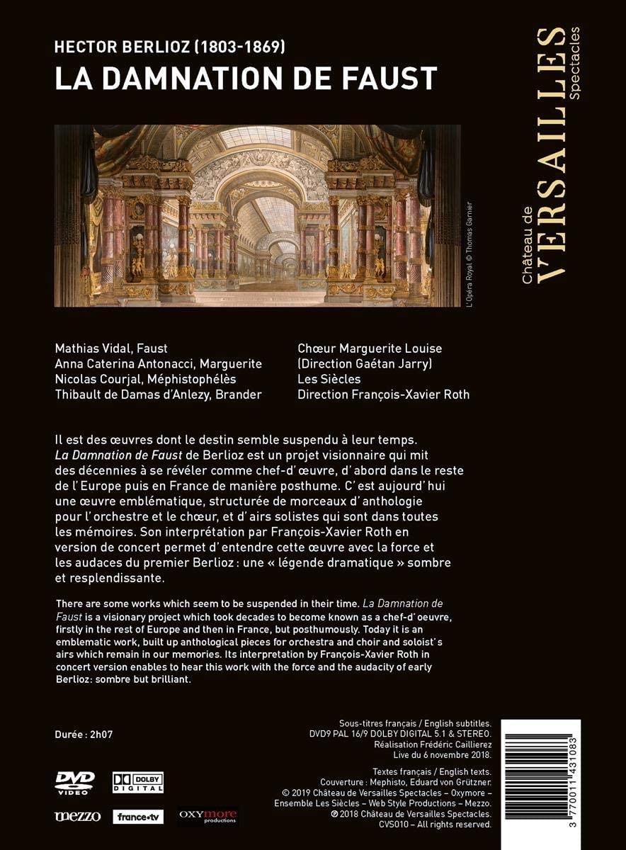 Mathias Vidal; Anna Caterina Antonacci; Marguerite Lousie Choir; Les Siècles; François-Zavier Roth - Berlioz: La Damnation De Faust (Region 0)