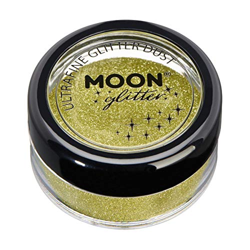 Smiffys Moon Glitter Classic Ultrafine Glitter Dust, Gold