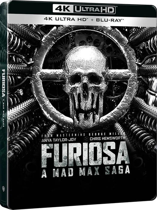 Furiosa: A Mad Max Saga Black & Chrome Steelbook (4K Ultra HD) - Italian Import