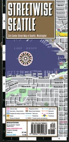 Streetwise Seattle Map: Laminated City Center Street Map of Seattle, Washington (Michelin Maps