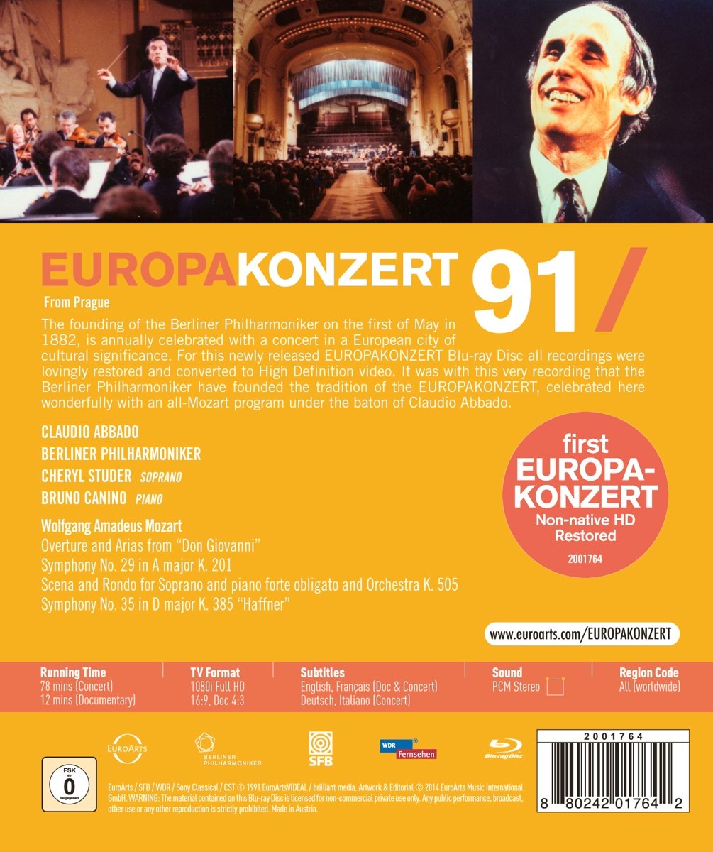 Mozart: Europakonzert 1991 Prague