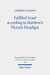 Fulfilled Israel according to Matthew's Plerosis Paradigm