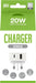 Juice 20 Watt Plug To Super Charge Your iPhone, Samsung and many more, USB A and C Dual Port To Fast Charge Smartphones and Tablets,Power Delivery,Compact Design with Sure Grip Technology