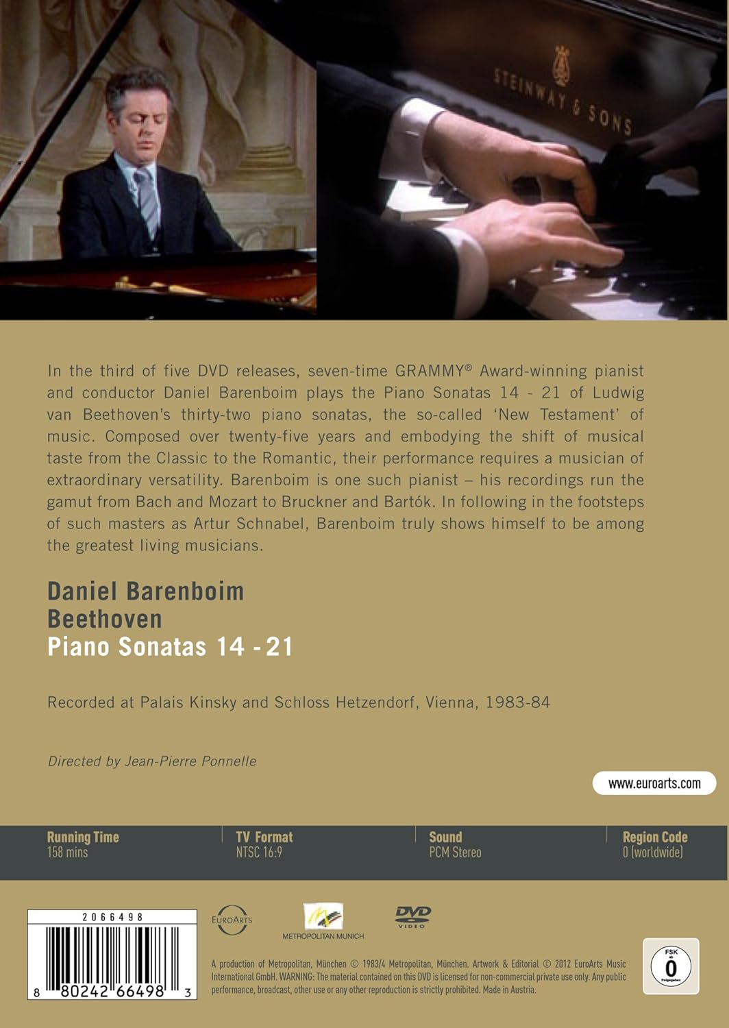 Barenboim plays Beethoven Piano Sonatas Nos. 14-21, Part 3/5