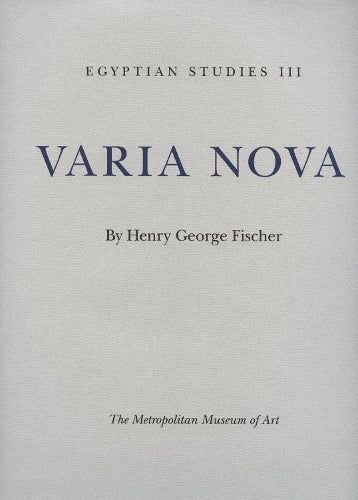 Egyptian Studies Iii: Varia Nova