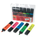 Hainenko Value Flat Barrel Chisel Tip Highlighter - Assorted Colour (Pack of 6