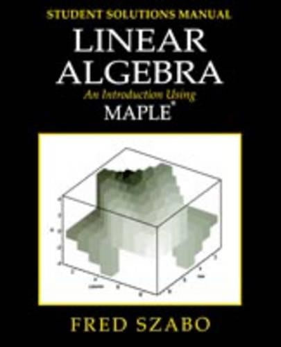 Linear Algebra with Maple, Lab Manual