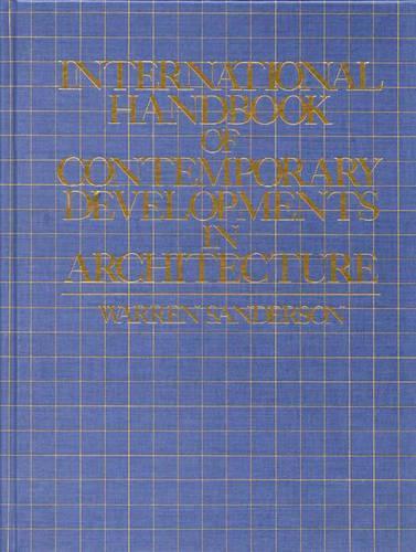 International Handbook of Contemporary Developments in Architecture
