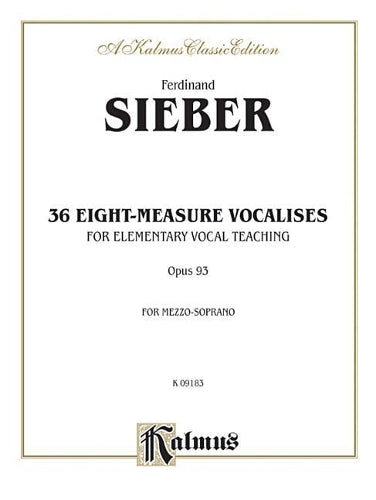 36 Eight-Measure Vocalises for Elementary Teaching