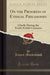 On the Progress of Ethical Philosophy