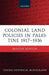 Colonial Land Policies in Palestine 1917-1936