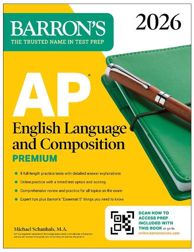 AP English Language and Composition Premium, 2026: Prep Book with 8 Practice Tests + Online Practice