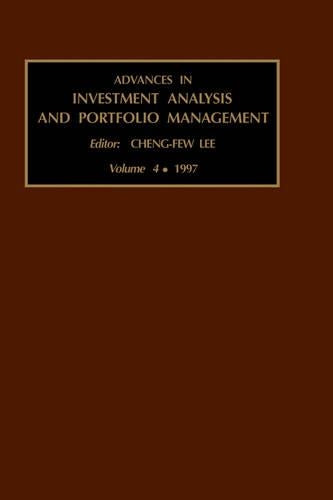 Advances in Investment Analysis and Portfolio Management