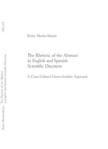 The Rhetoric of the Abstract in English and Spanish Scientific Discourse