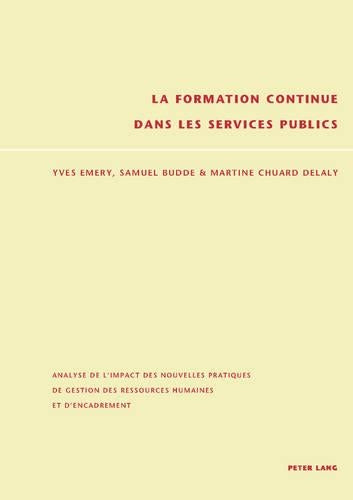 La Formation Continue Dans Les Services Publics