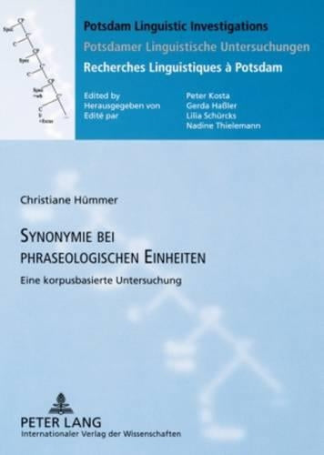 Synonymie Bei Phraseologischen Einheiten