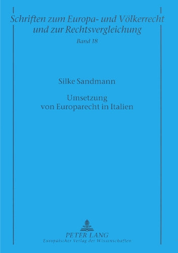 Umsetzung Von Europarecht in Italien