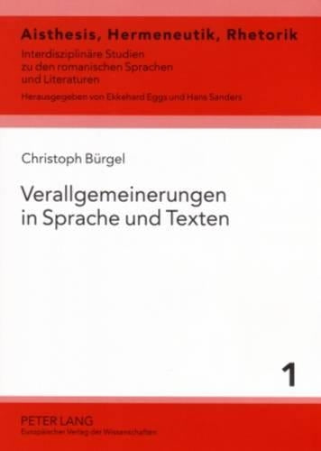 Verallgemeinerungen in Sprache Und Texten