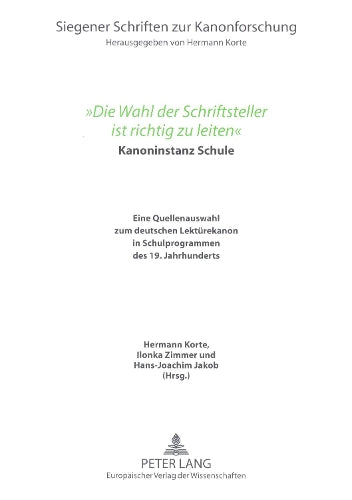 «Die Wahl Der Schriftsteller Ist Richtig Zu Leiten»