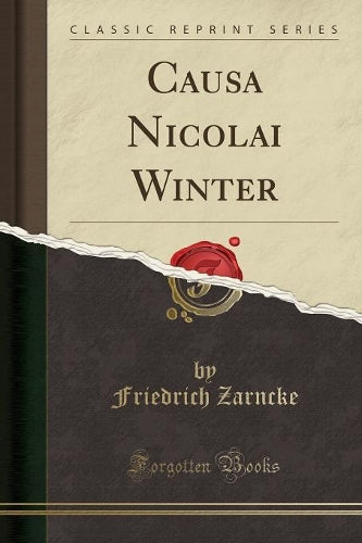 Causa Nicolai Winter (Classic Reprint)