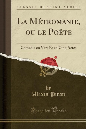 La Métromanie, Ou Le Poëte
