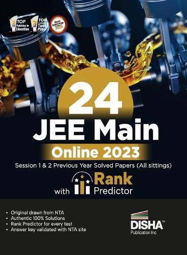24 Jee Main Online 2023 Session 1 & 2 Previous Year Solved Papers (All Sittings) with Rank Predictor