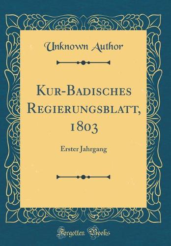 Kur-Badisches Regierungsblatt, 1803